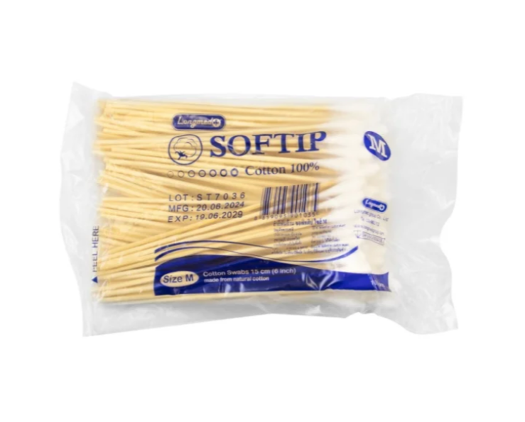 ไม้พันสำลี SOFTIP M 100 ก้าน